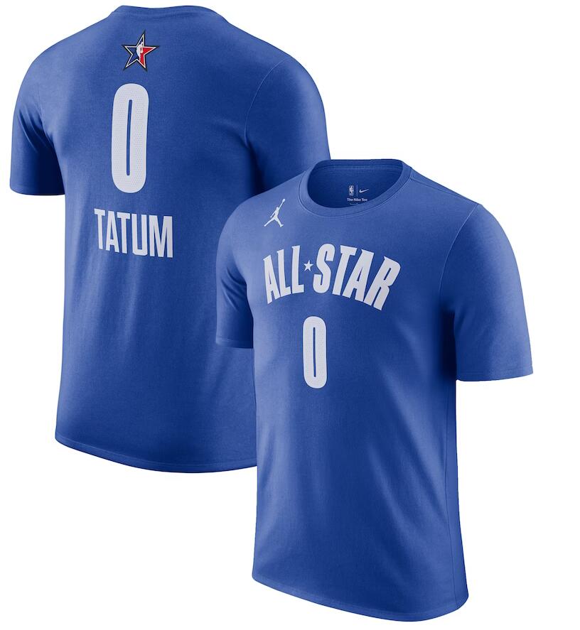 Men's #0 Jayson Tatum Blue 2023 NBA All-Star Game Name & Number T-Shirt